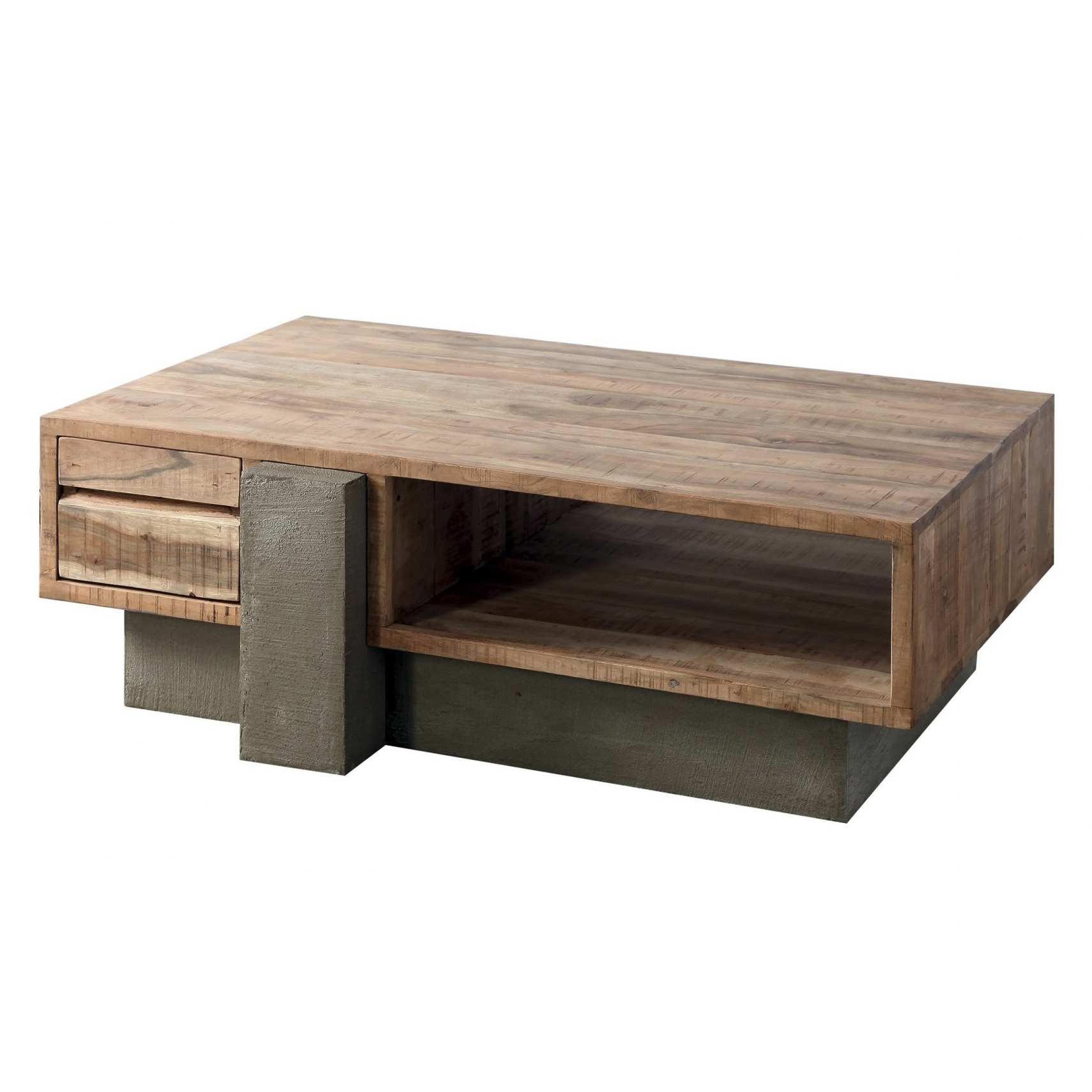 Mesa centro madera mango CEMENTO