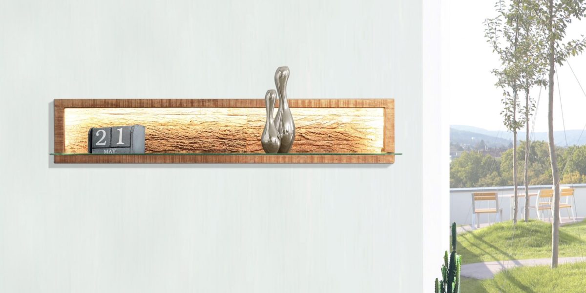 Balda pared madera mango LED - Imagen 2
