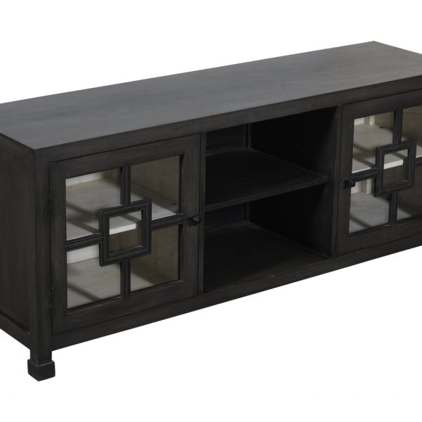 Mueble tv madera mango negro BANDUNG