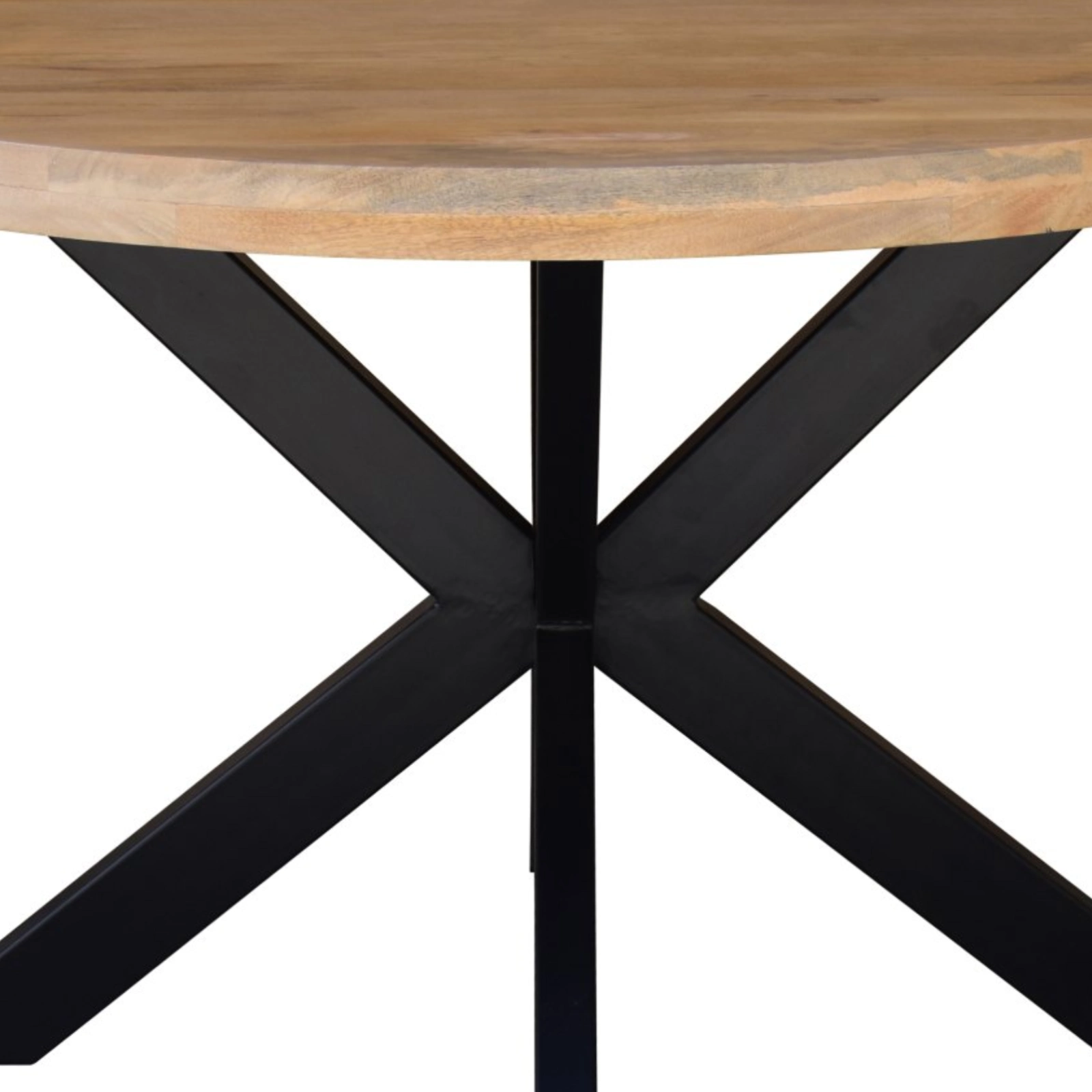 Mesa comedor redonda (120cm) madera mango NATURAL - Imagen 5