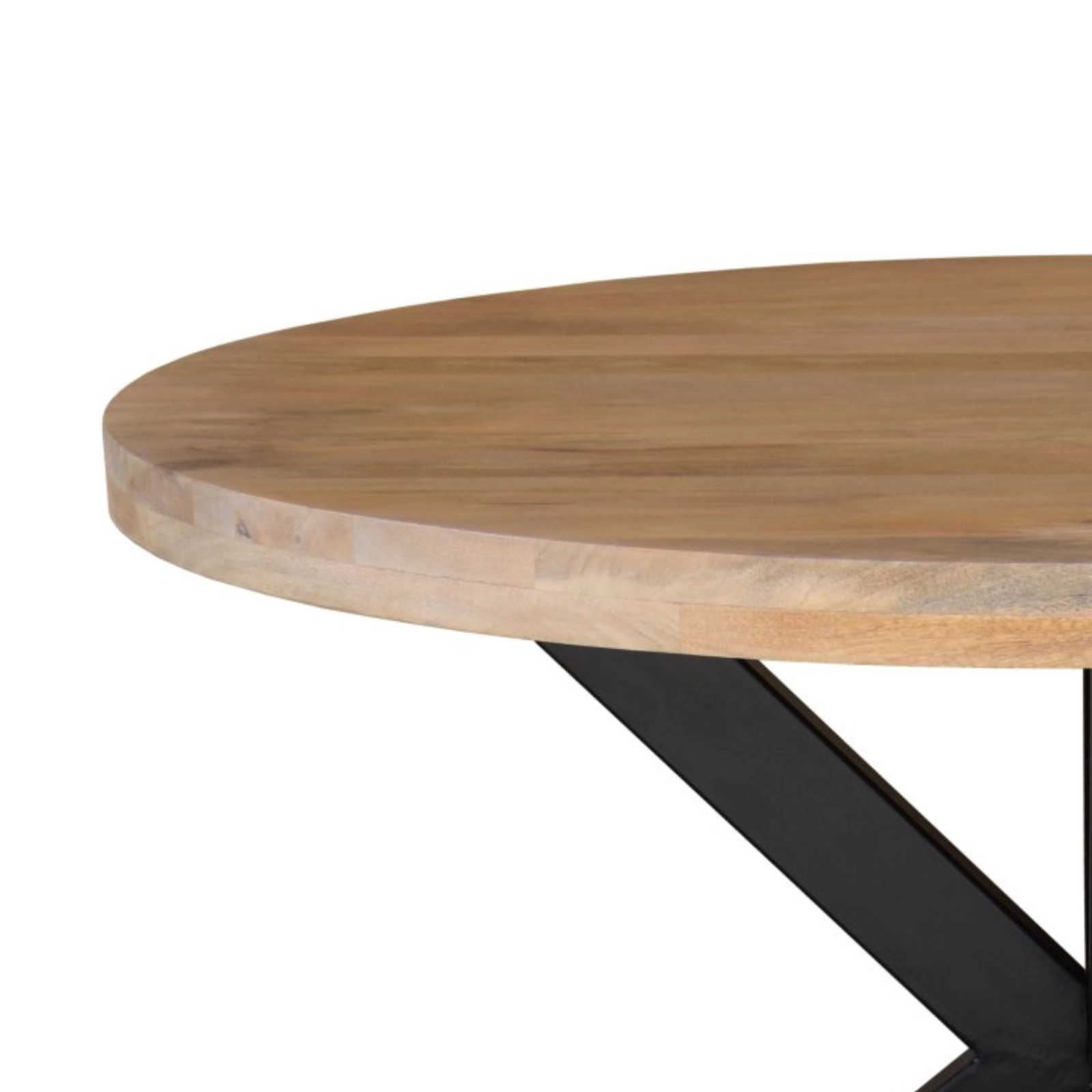 Mesa comedor redonda (120cm) madera mango NATURAL - Imagen 3
