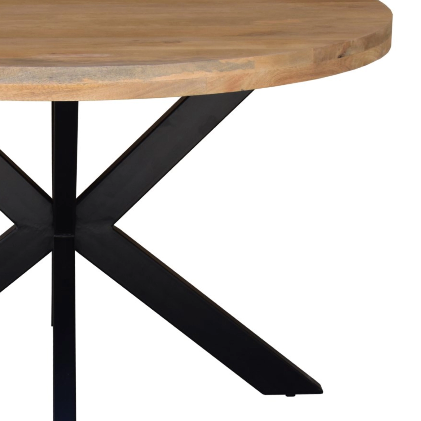 Mesa comedor redonda (120cm) madera mango NATURAL - Imagen 2