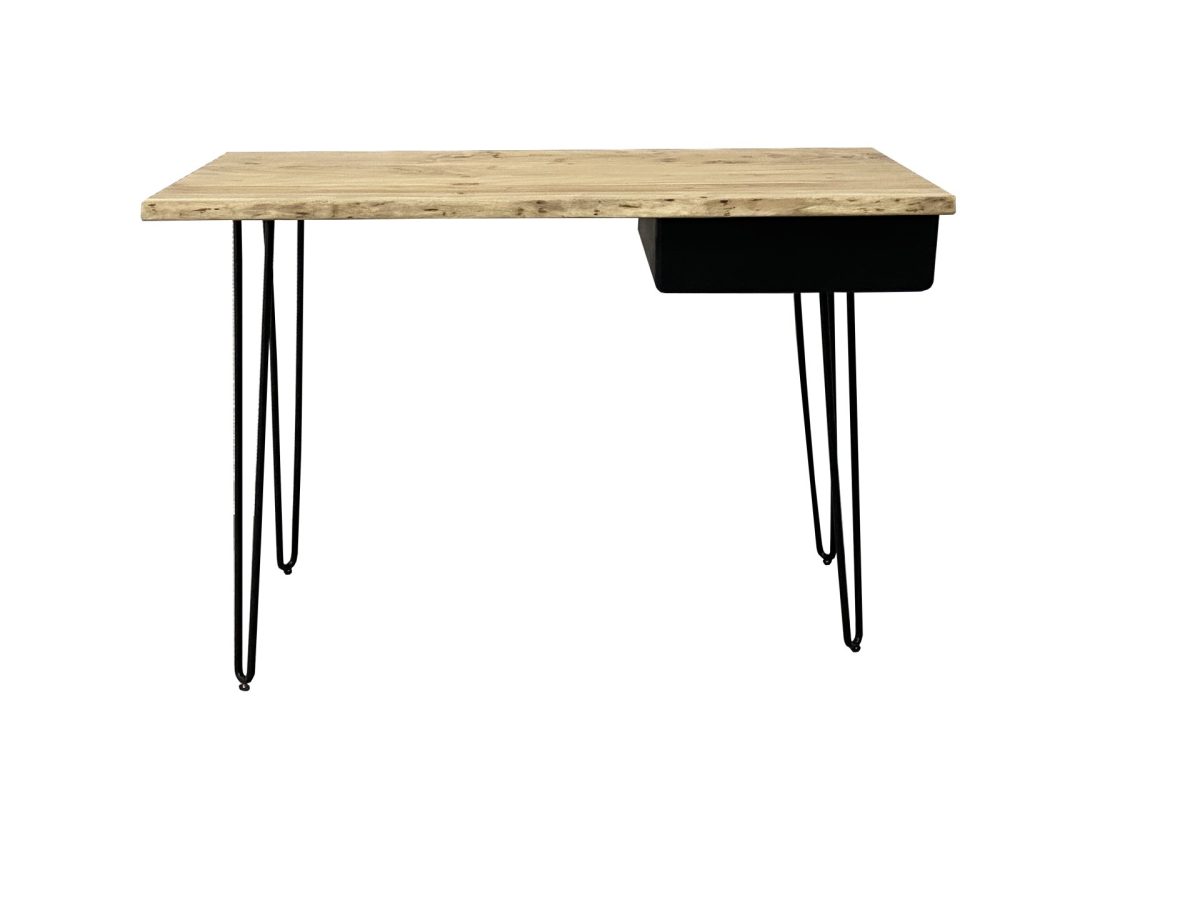Escritorio madera acacia natural CAJÓN - Imagen 2