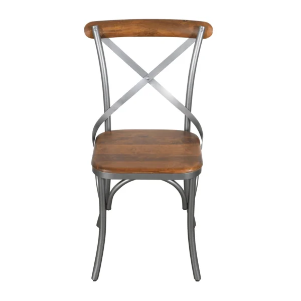 Silla cruceta metal madera mango GREY