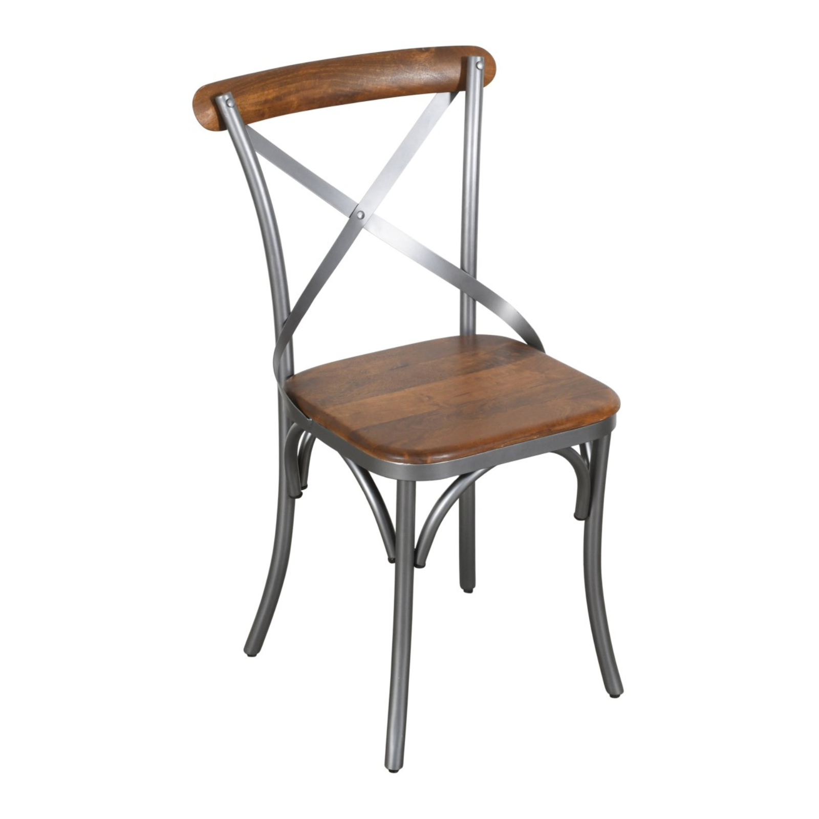 Silla cruceta metal madera mango GREY