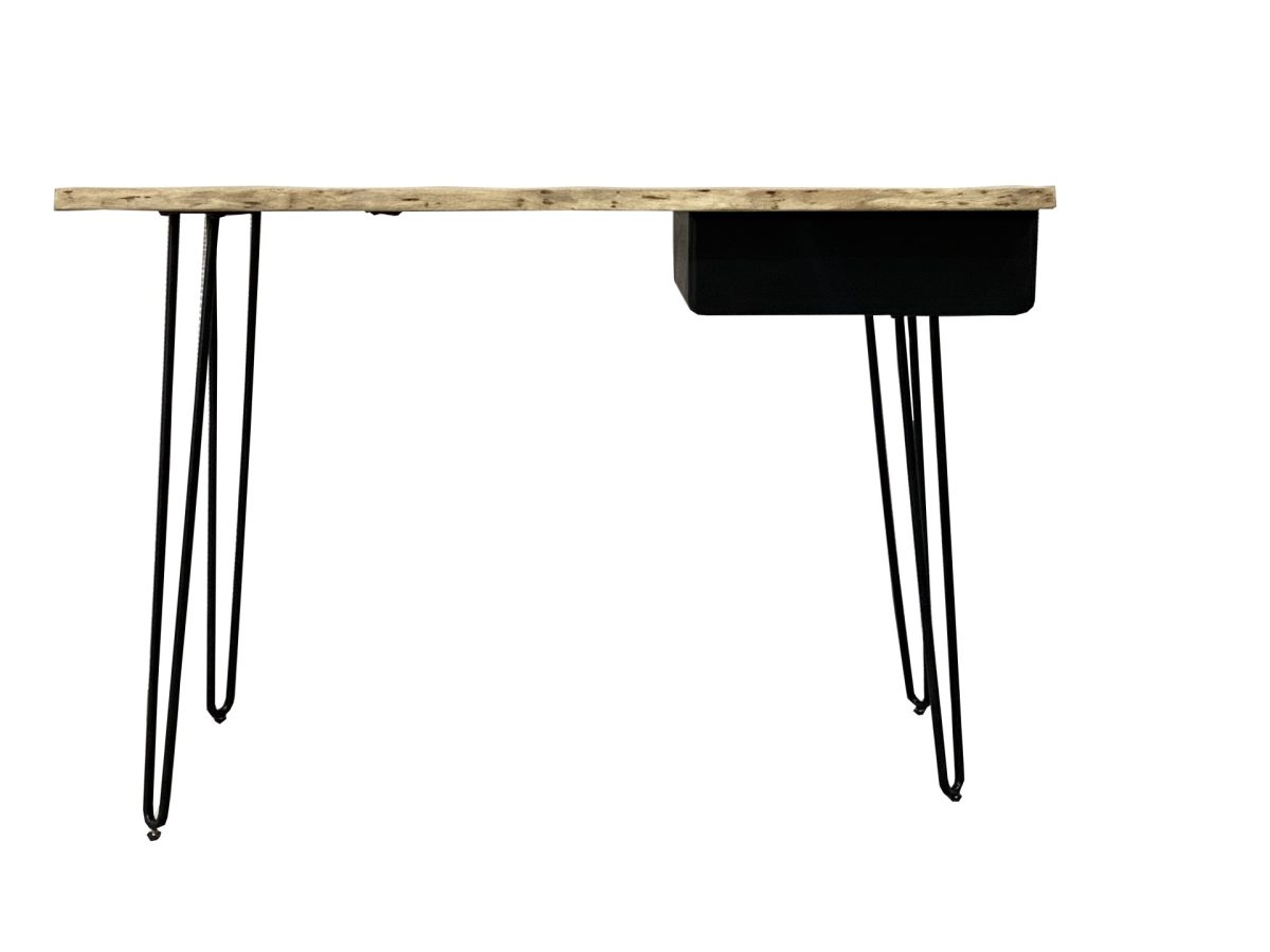 Escritorio madera acacia natural CAJÓN - Imagen 3