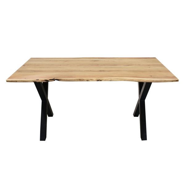 Mesa comedor (140x80cm) metal madera ACACIA