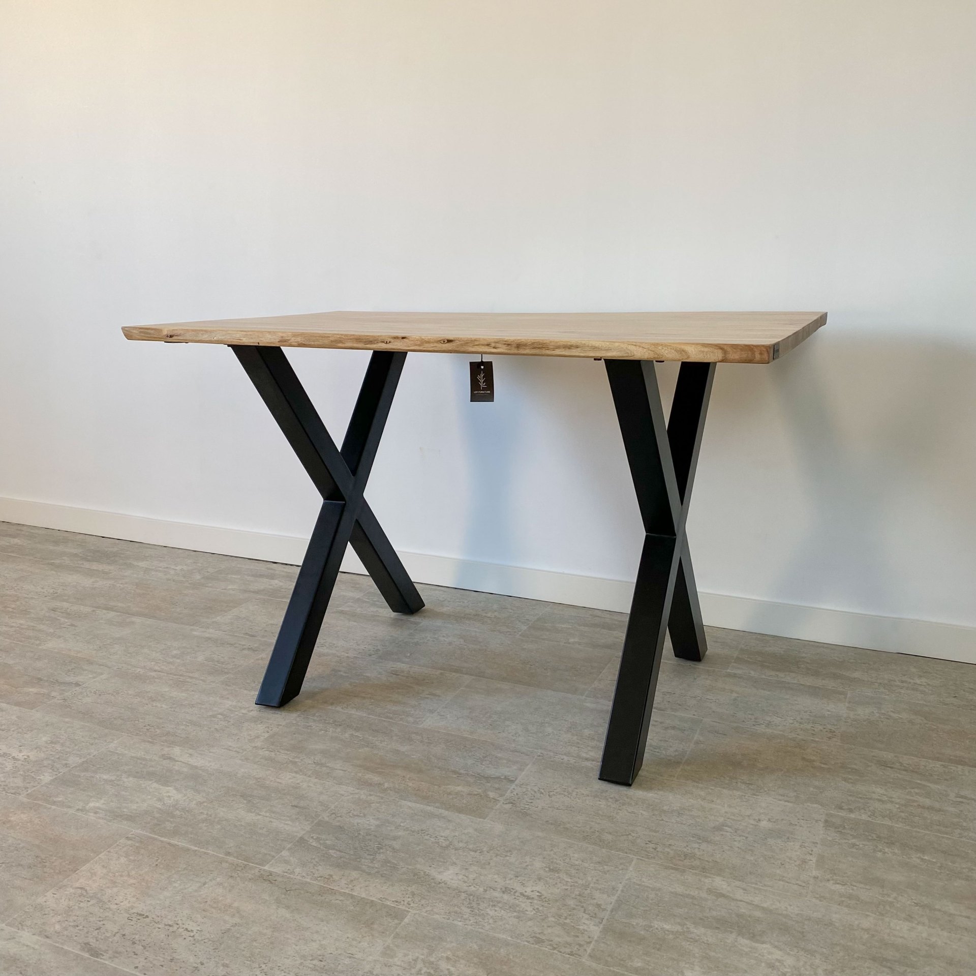 Mesa comedor (120x70cm) metal madera ACACIA - Imagen 2