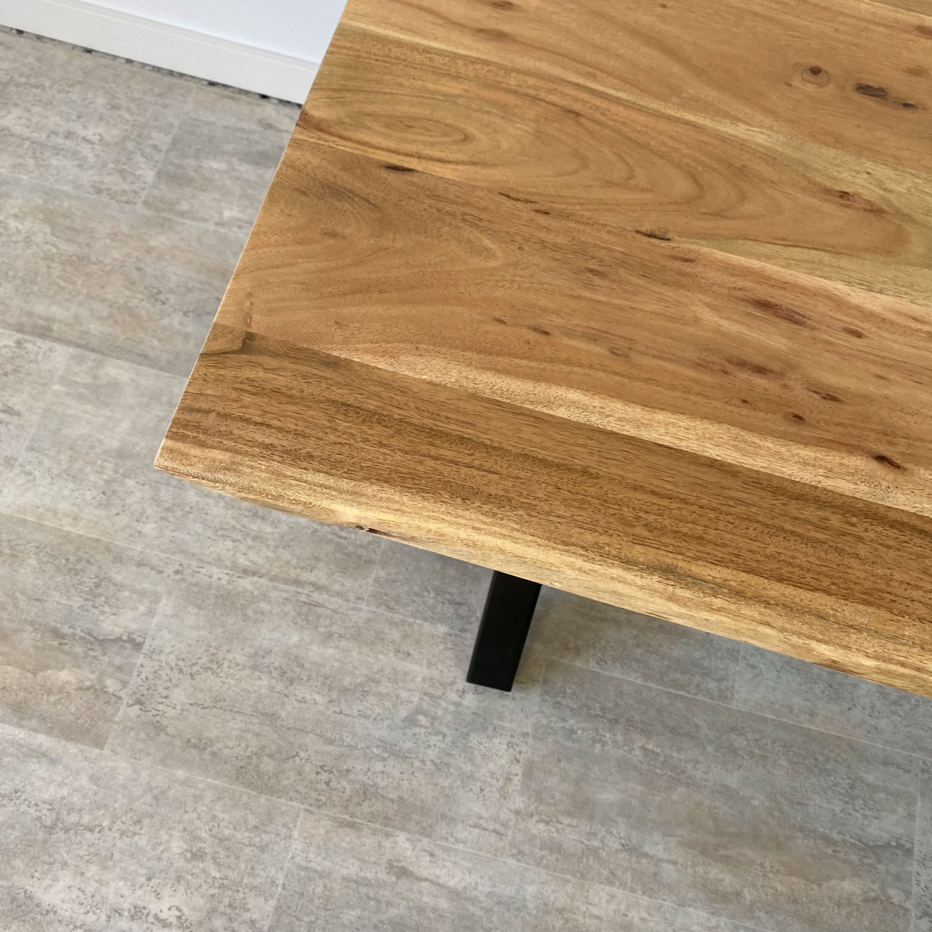 Mesa comedor (120x70cm) metal madera ACACIA - Imagen 3