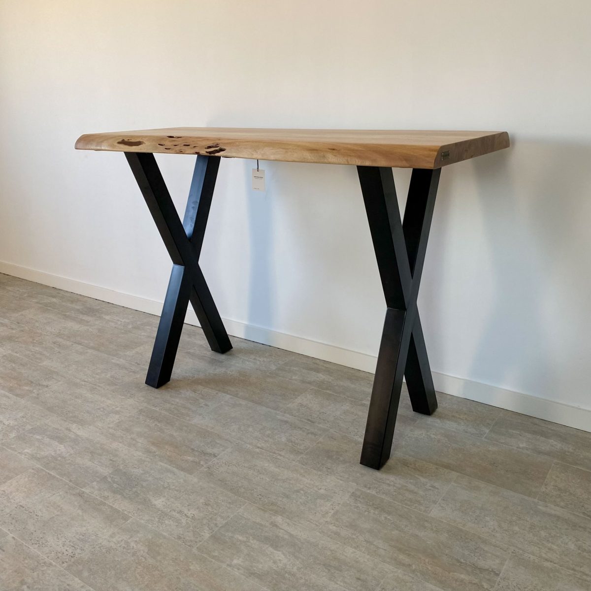 Mesa alta grosor 5'5cm metal madera ACACIA - Imagen 2