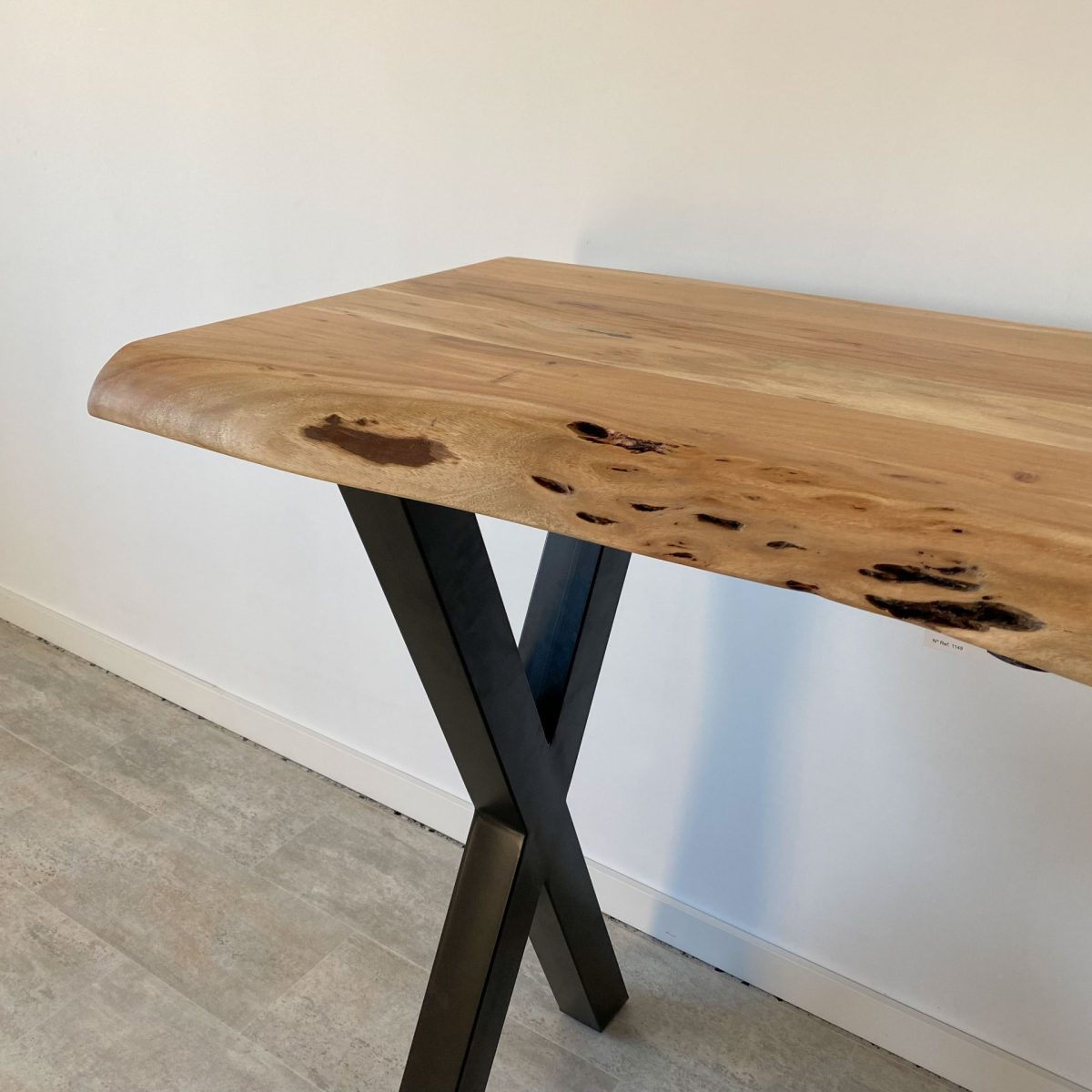 Mesa alta grosor 5'5cm metal madera ACACIA - Imagen 3