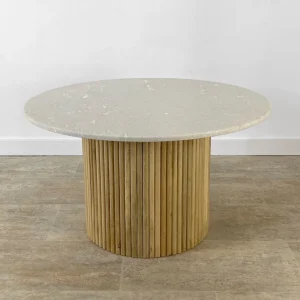mesa centro madera acacia marble