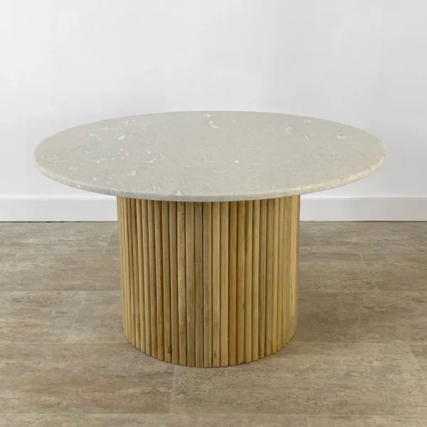 mesa centro madera acacia marble