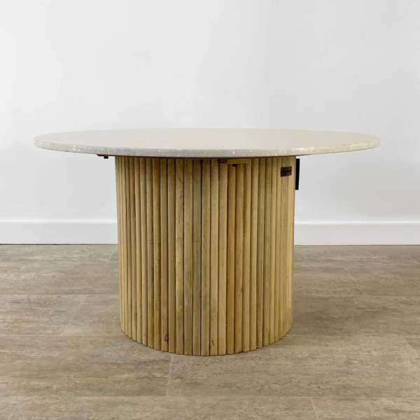 mesa centro madera acacia marble