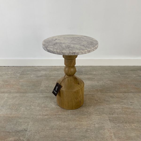 Mesa auxiliar madera mango clara MARBLE