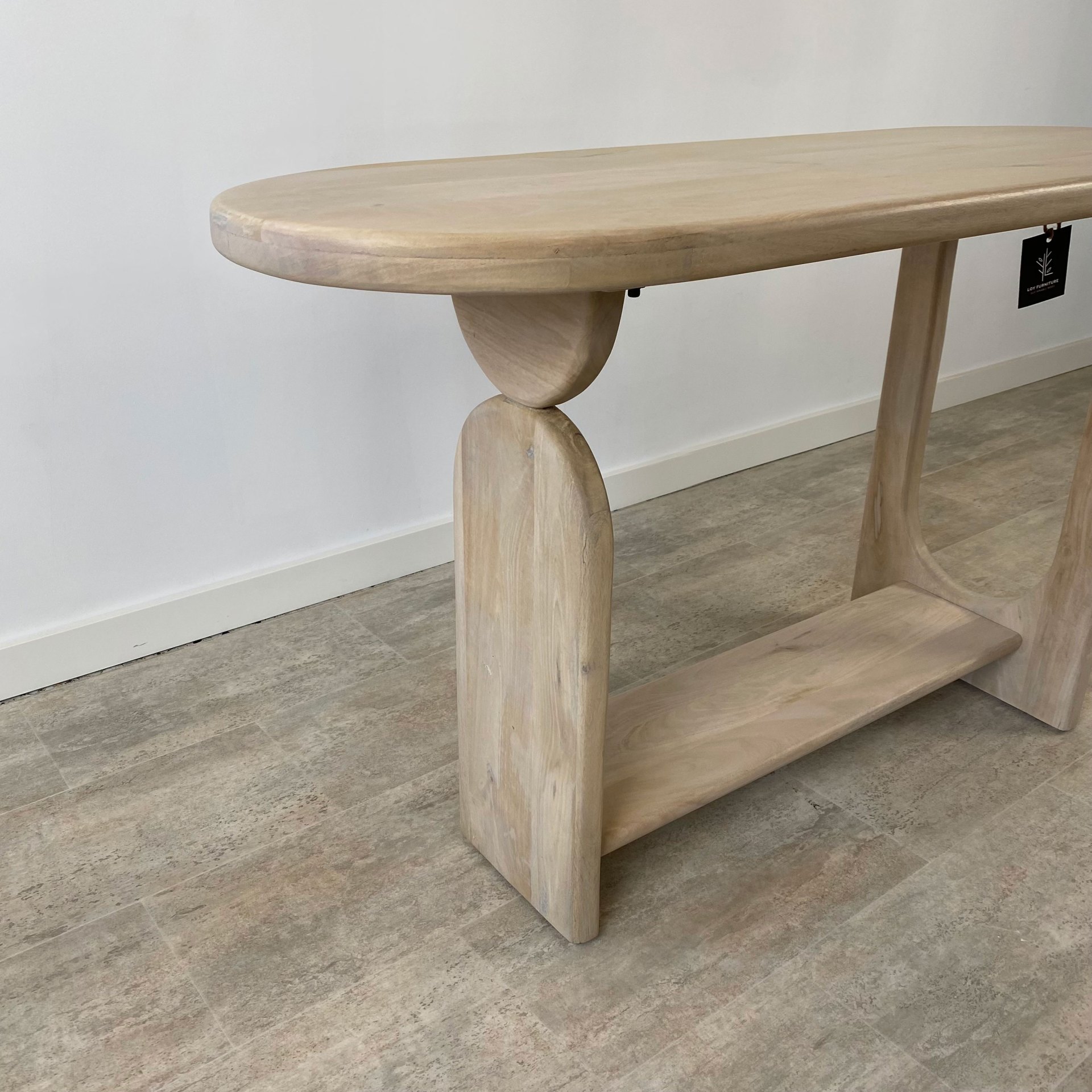 Consola recibidor madera mango BLANQUEADO - Imagen 3