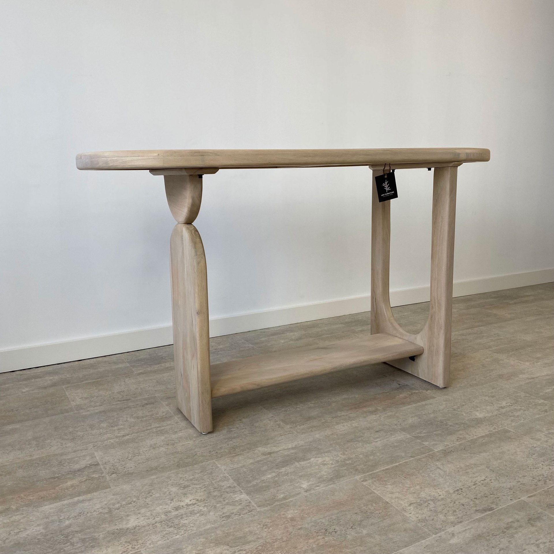 Consola recibidor madera mango BLANQUEADO