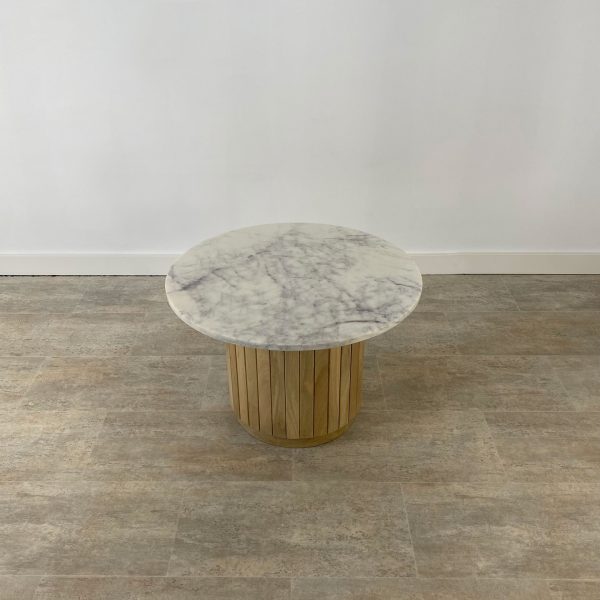 Mesa centro madera acacia MARBLE WHITE