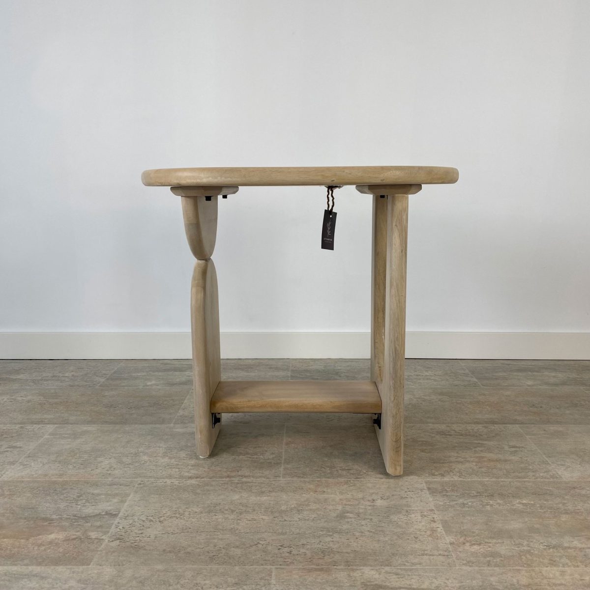 Mesa auxiliar madera mango BLANQUEADO - Imagen 4