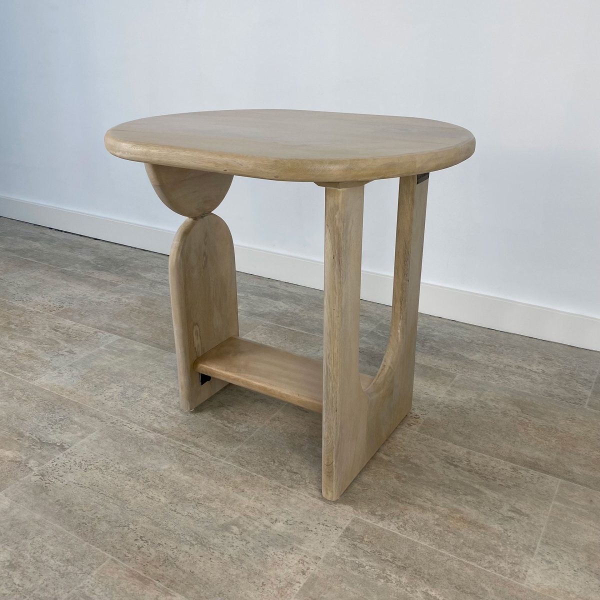 Mesa auxiliar madera mango BLANQUEADO - Imagen 3