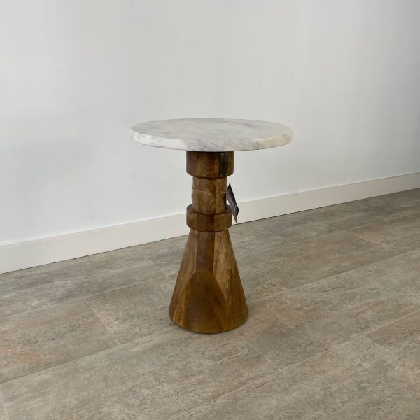 Mesa auxiliar madera mango oscura MARBLE