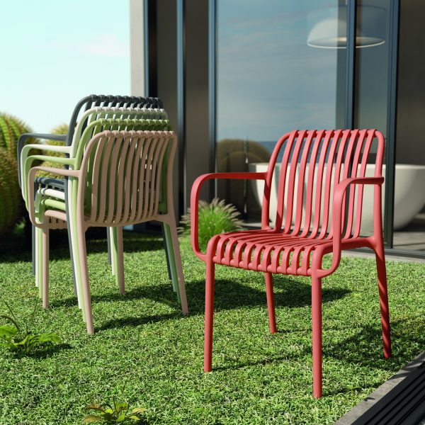 Pack 4 sillas apilables blanco HABANA