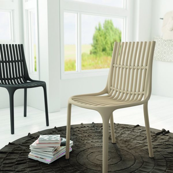 Pack 4 sillas apilables blanco MILÁN