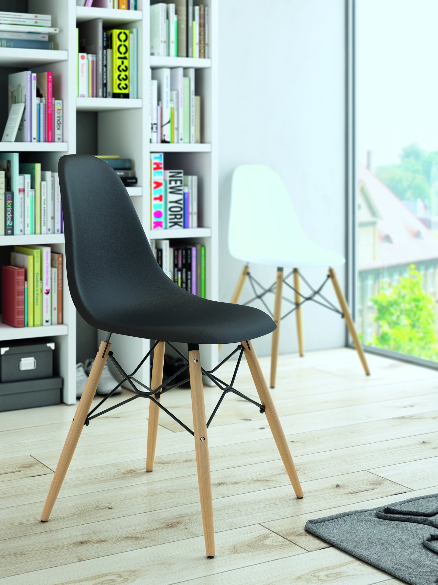 Pack 4 sillas blanco MUNICH - Imagen 2