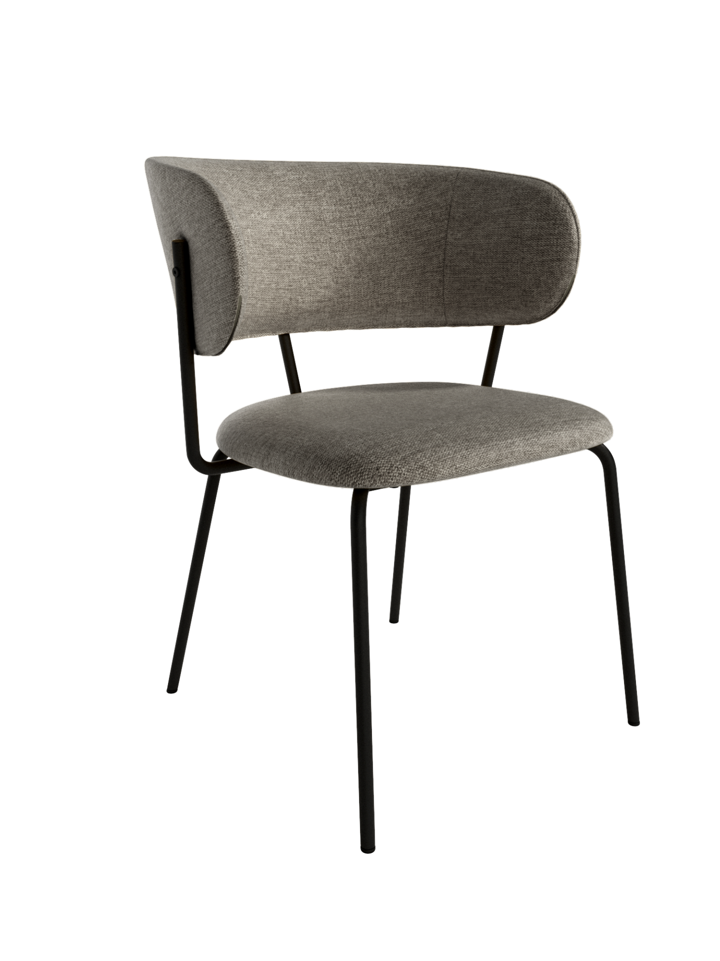 Silla tapizada gris QUEBEC