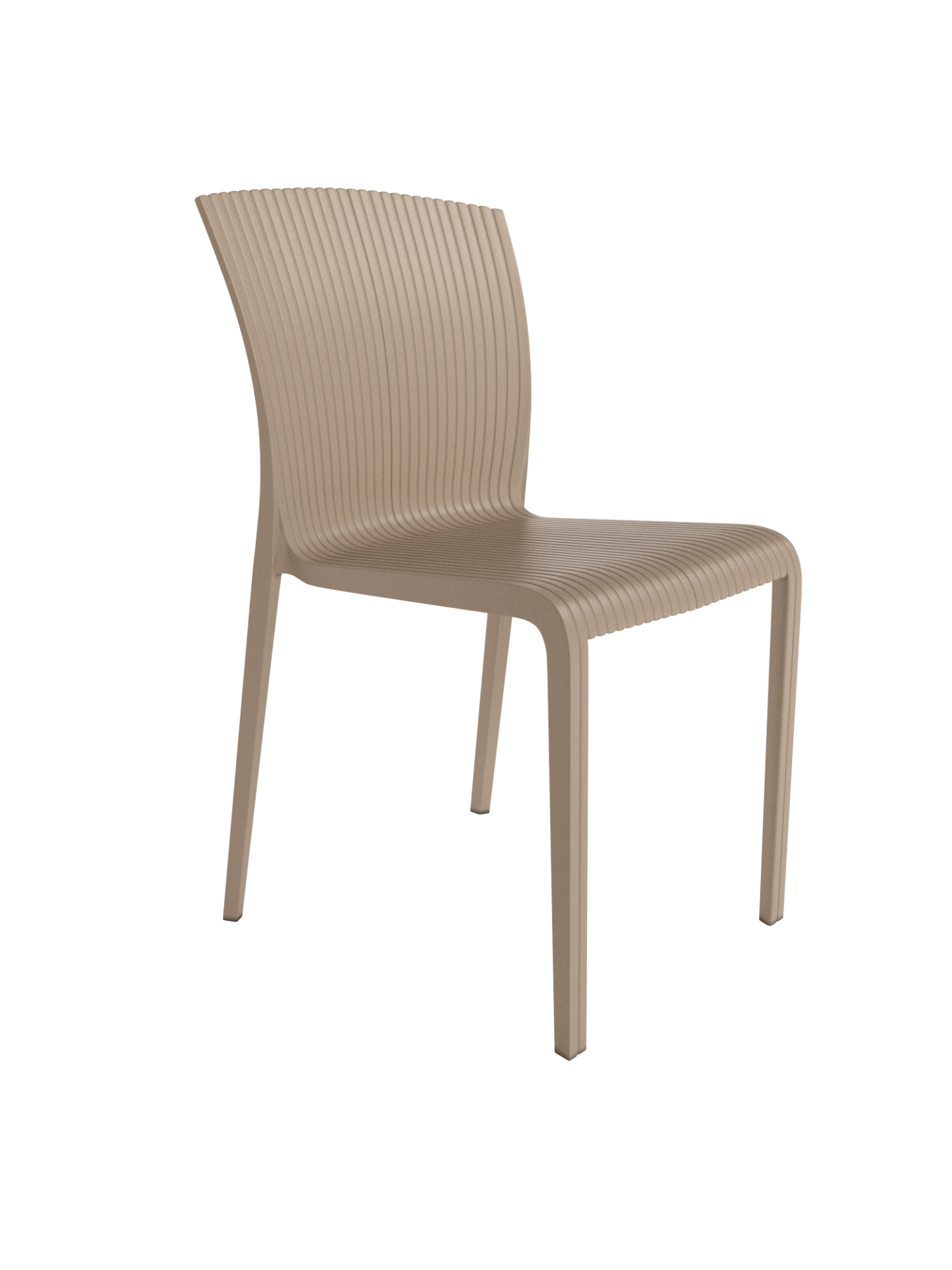 Pack 4 sillas apilables visón LAGOS