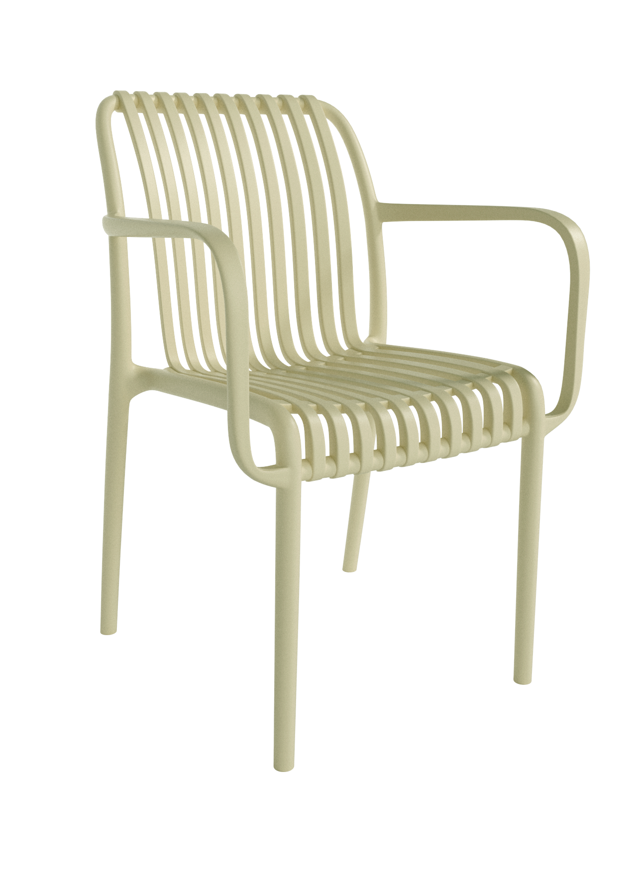 Pack 4 sillas apilables verde pálido HABANA