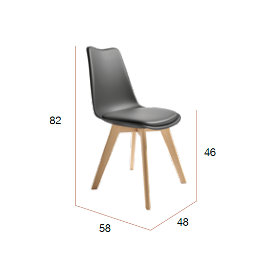 Pack 4 sillas blanco BERLÍN - Imagen 3