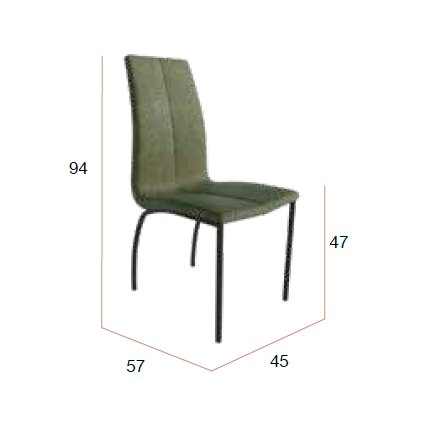 Pack 4 sillas gris NIZA - Imagen 3