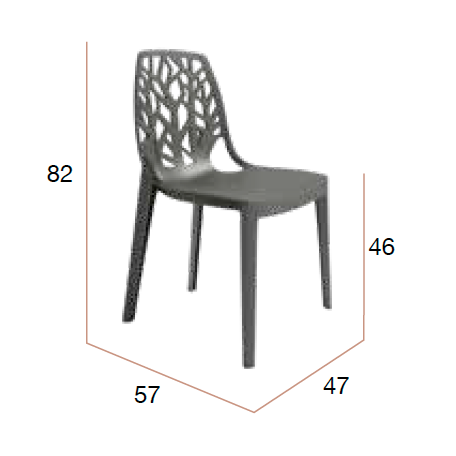 Pack 4 sillas apilables blanco PRAGA - Imagen 4