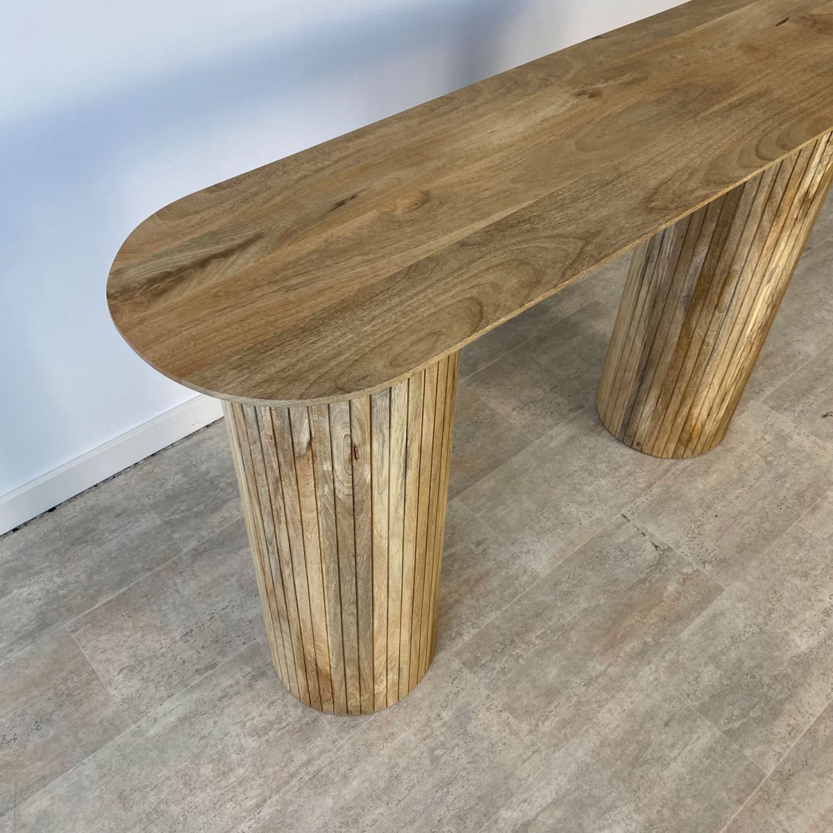Consola madera mango natural PANELES - Imagen 4