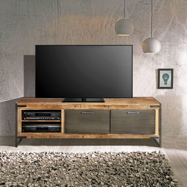 Mueble tv madera mango metal JEPOLO