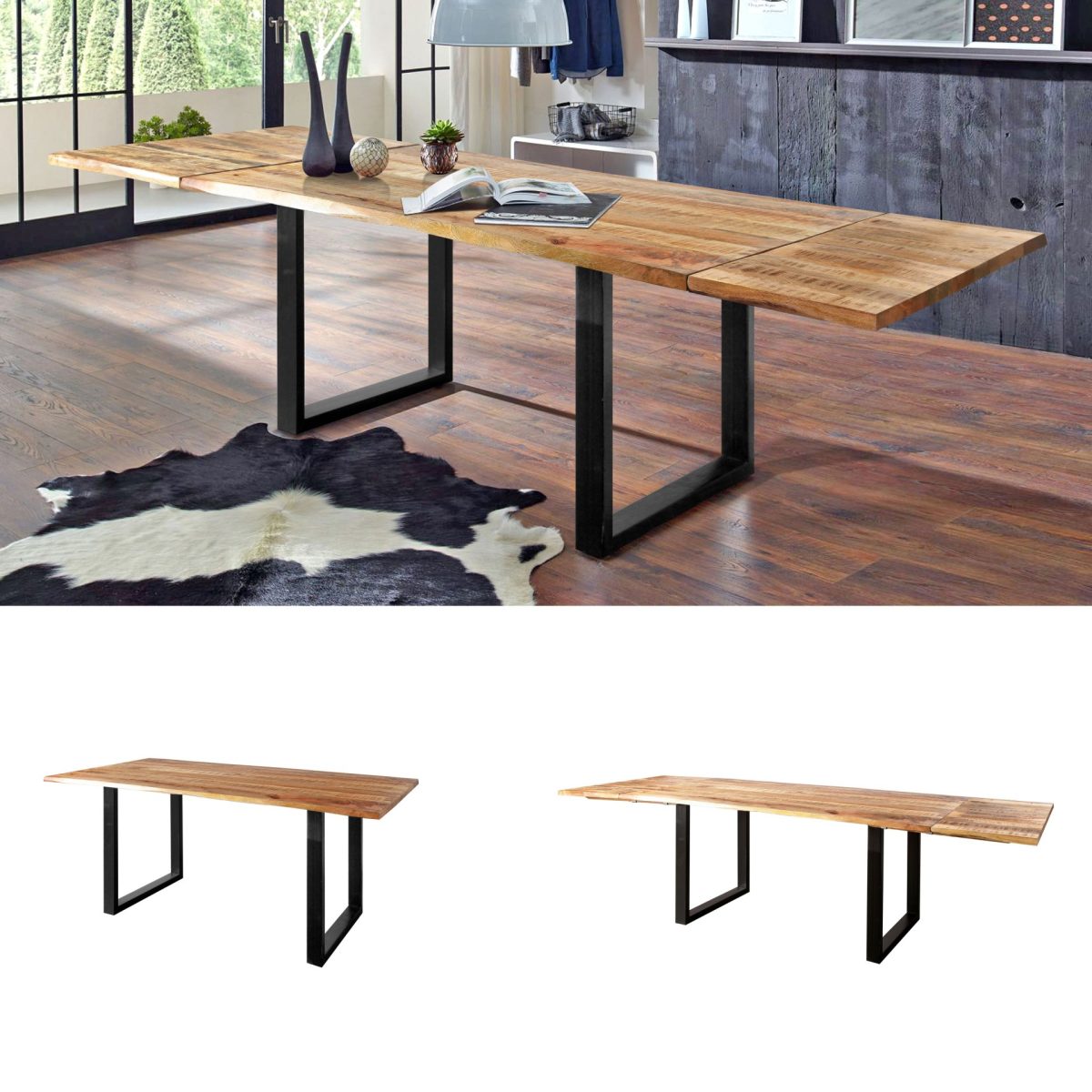 Mesa extensible mango (140/220cm) LIVE EDGE - Imagen 2