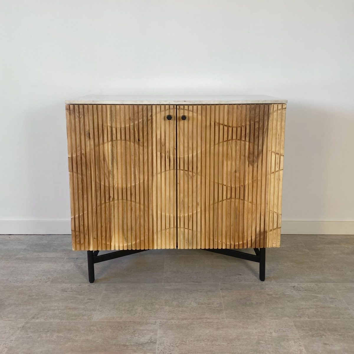 Mueble bar madera acacia WHITE MILAN - Imagen 2