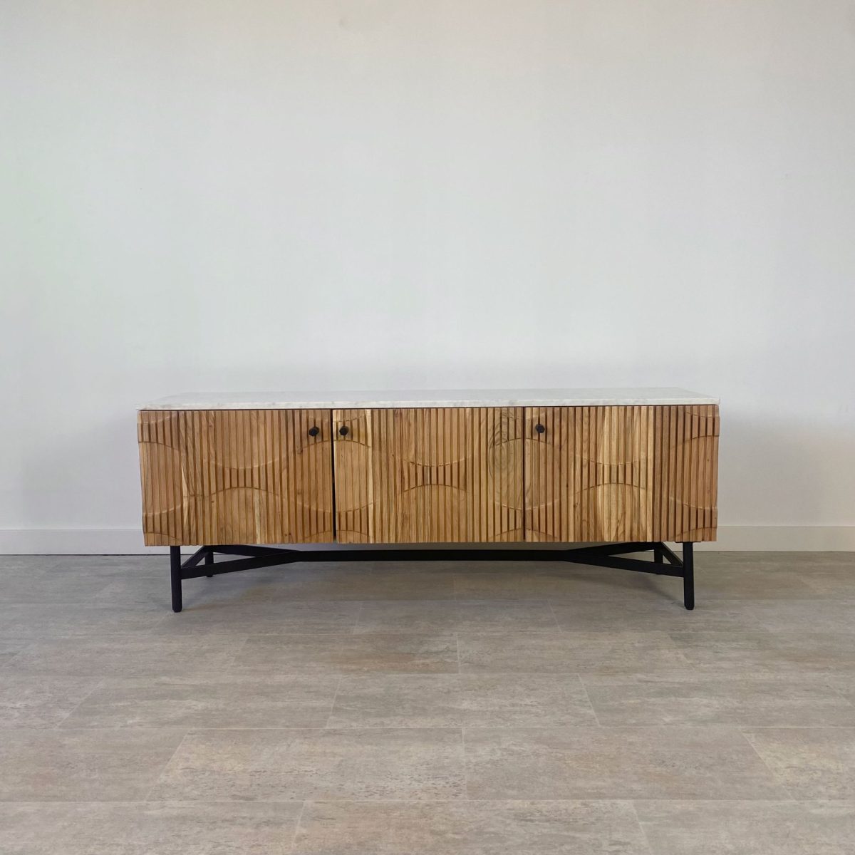 Mueble tv madera acacia WHITE MILAN - Imagen 3