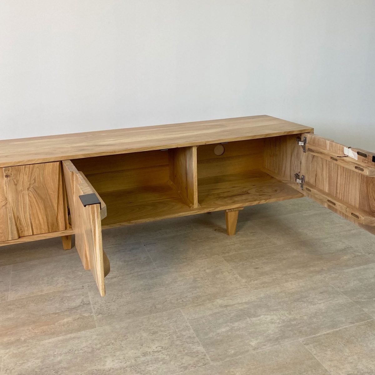 mueble tv madera acacia