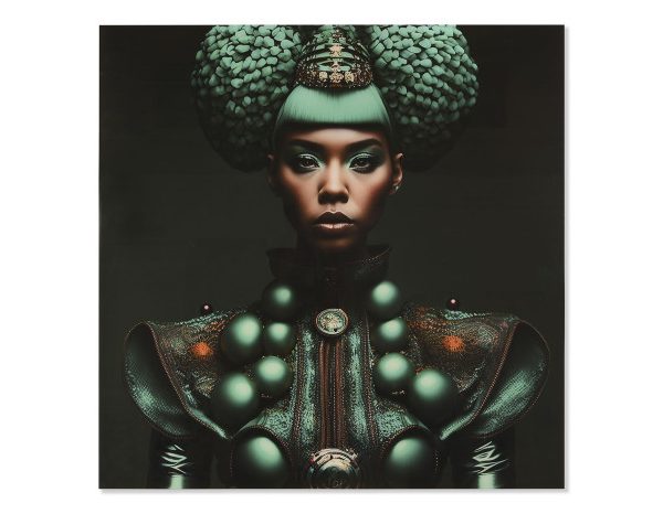 Cuadro cristal templado mujer TURQUESA