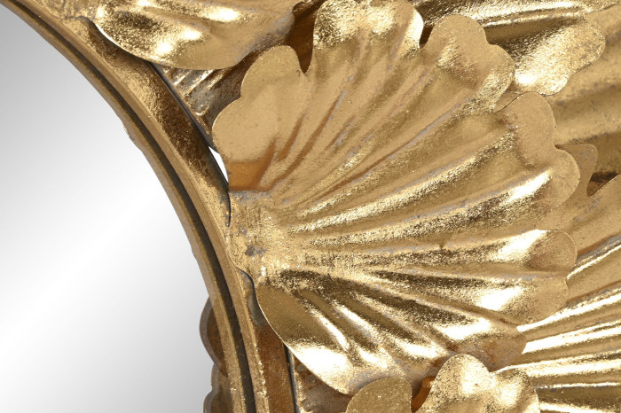 Espejo redondo metal dorado HOJAS - Imagen 4