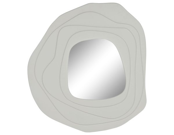 Espejo irregular 97cm madera blanco ONDAS