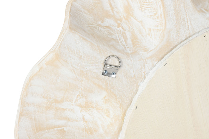 Espejo redondo madera teca blanco DECAPÉ - Imagen 5