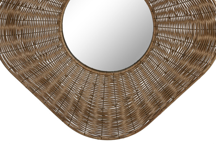 Espejo redondo orgánico ratán FLOR - Imagen 4
