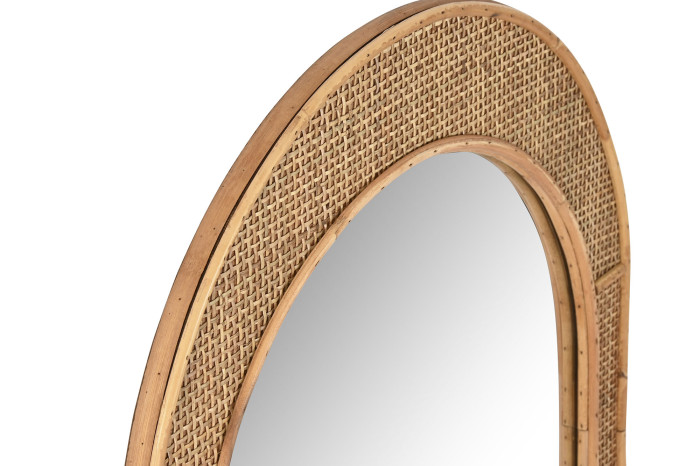 Espejo ovalado ratán NATURAL - Imagen 3