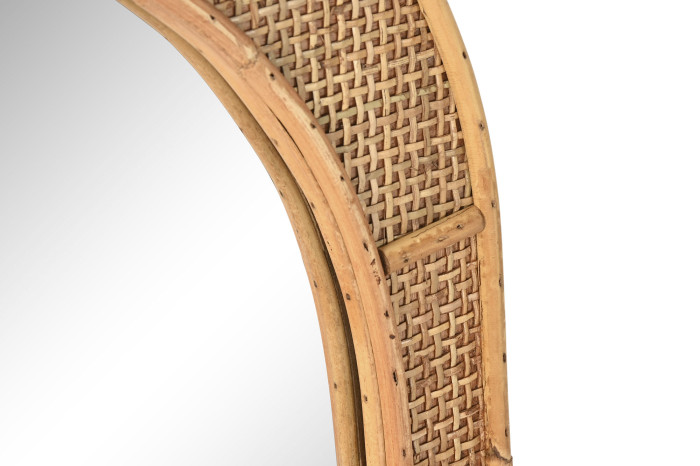 Espejo ovalado ratán NATURAL - Imagen 4