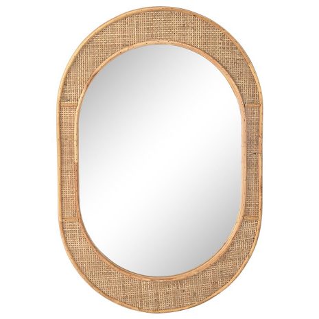 Espejo ovalado ratán NATURAL