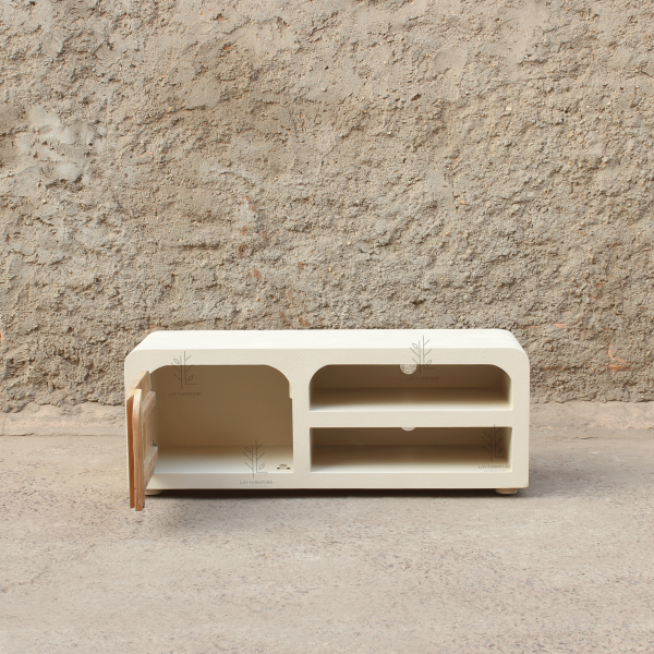 mueble tv efecto cemento