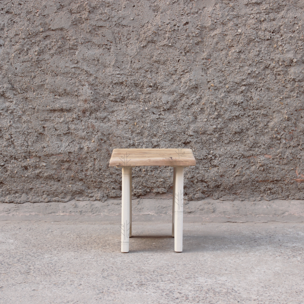 mesa auxiliar madera cemento